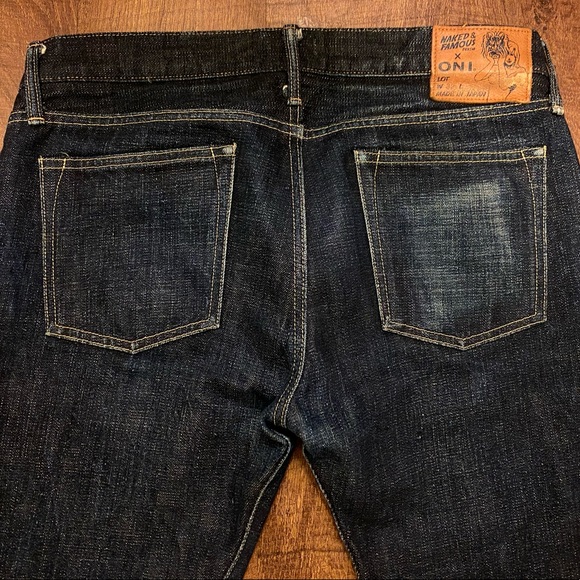 *SOLD* Rare Naked & Famous x Oni Selvedge Denim Jeans Size W32 x L32 - Picture 6 of 16